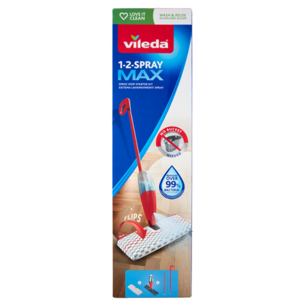 Vileda 1-2-Spray Max Sistema Lavapavimenti Spray