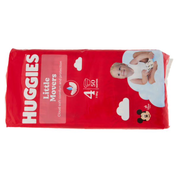 Huggies Little Movers Pannolini 4 7-18 Kg 50 pz