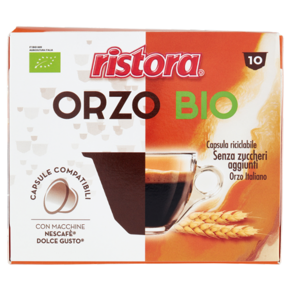 ristora Orzo Bio Capsule Compatibili con Macchine Nescafè Dolce Gusto 10 x 3 g