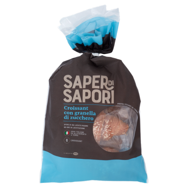 Selex Saper di Sapori Croissant con Granella di Zucchero 6x55g