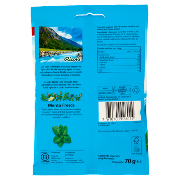 Ricola Menta Fresca 70 g