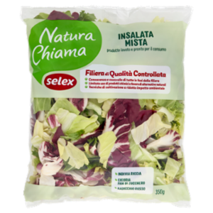 Selex Natura Chiama Insalata Mista Lavata e Pronta Per Il Consumo 350 g