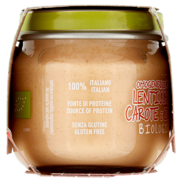 alce nero Omogeneizzato di Lenticchie, Carote e Zucca 2 x 80 g