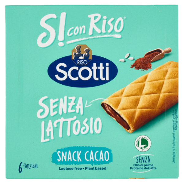 Riso Scotti Si con Riso Senza Lattosio Snack Cacao 6 x 25 g