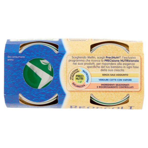 Mellin Broccoli 100% Naturale Omogeneizzato 2 x 125 g