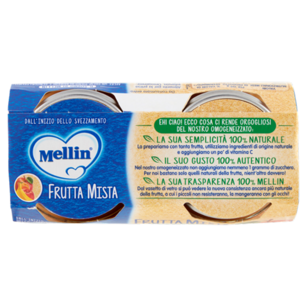 MELLIN Omogeneizzato di Frutta Mista 2 x 100 g
