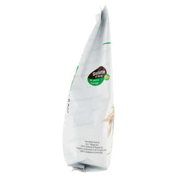 Terranostra Vegan Linea Forneria gallette al farro ai semi di canapa Bio 200 g
