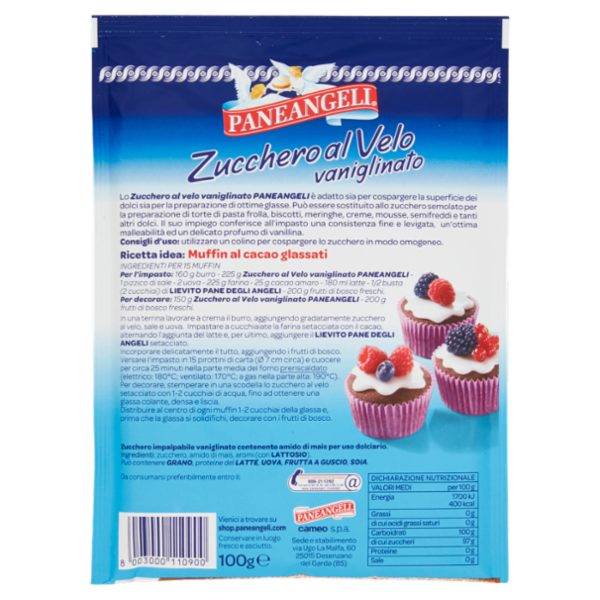 PANEANGELI decora con Zucchero al Velo vaniglinato 100 g