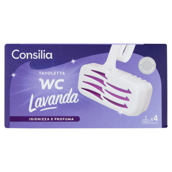 Consilia Deodorante Wc Tavolette Lavanda 4 pezzi