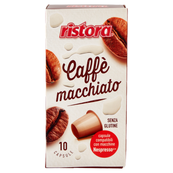 ristora Caffè macchiato capsule compatibili con macchine Nespresso* 10 x 3 g