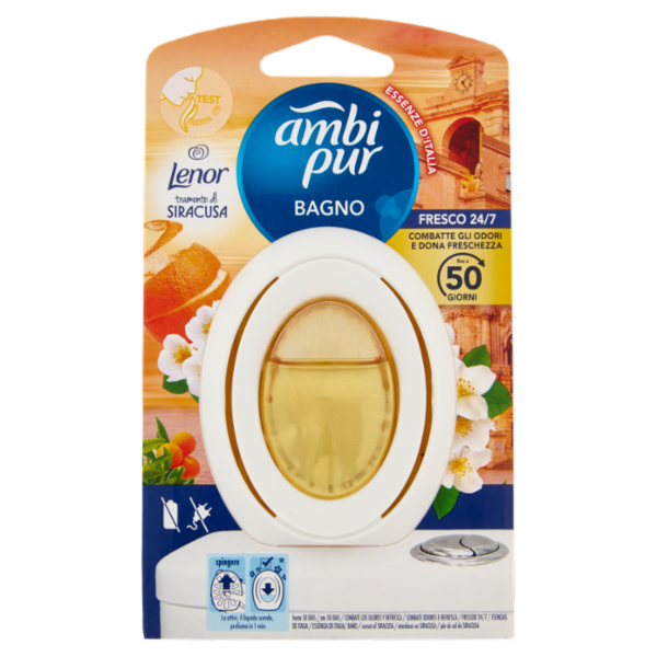 Ambi Pur Bagno Profumatore per Ambienti Elimina e Previene gli Odori, Tramonto di Siracusa 7,5 ml