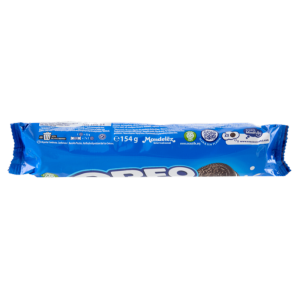 Oreo Original, biscotti al cacao magro ripieni di crema al gusto vaniglia - 154 g