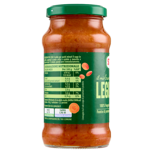 Star il mio Gran Legù Ragù di Lenticchie Rosse e Verdure 260 g