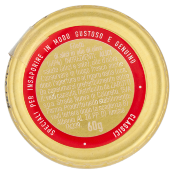 Zarotti Filetti di Alici Classici 60 g