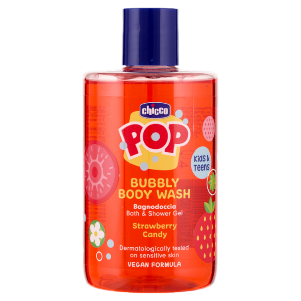 Chicco Pop Bubbly Body Wash Bagnodoccia Strawberry Candy 300 mL