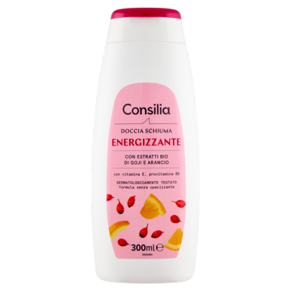 Consilia Doccia Schiuma Energizzante con Estratti Bio di Goji e Arancio 300 ml