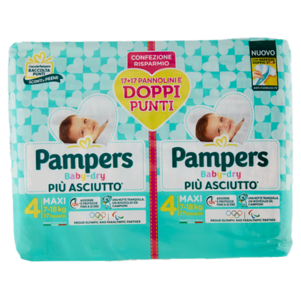 Pampers Baby-dry Maxi 17 + 17 pz