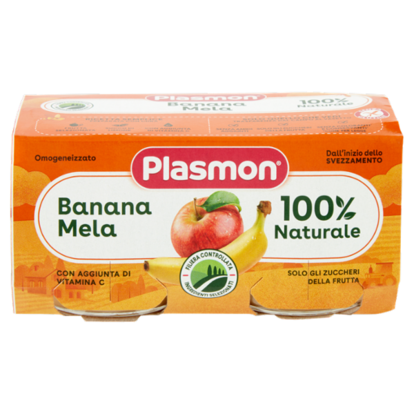 Plasmon Omogeneizzato Banana Mela 2 x 80 g