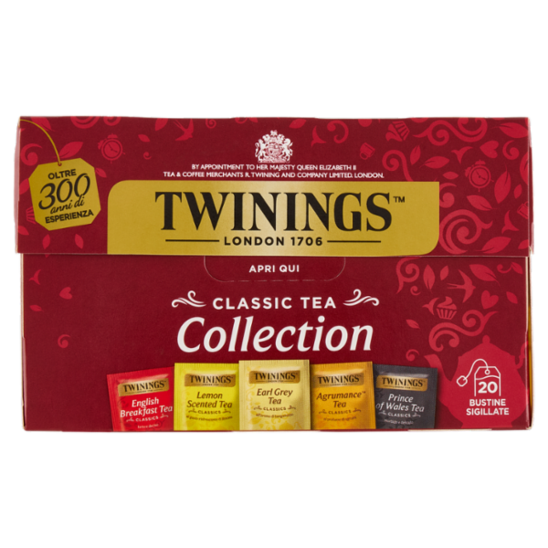 Twinings Tè Classici Collection Confezione assortita con 5 diversi tè neri 20 filtri The 40 g