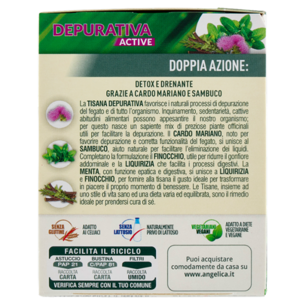 L'Angelica Le Tisane Depurativa Active 18 Filtri 36 g