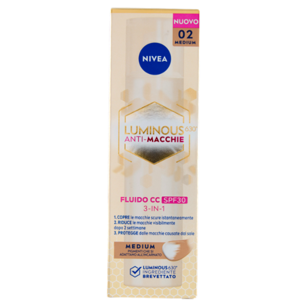 Nivea Luminous630 Anti-Macchie Fluido CC SPF30 02 Medium 40 ml
