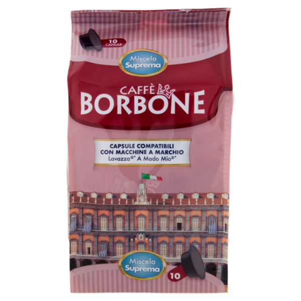 Caffè Borbone Miscela Suprema Capsule Compatibili Lavazza* A modo Mio* 10 x 7,2 g