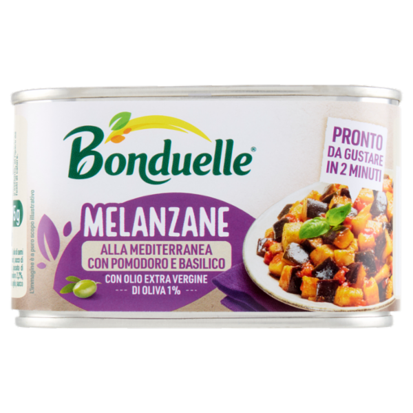 Bonduelle Melanzane alla Mediterranea con Pomodoro e Basilico 375 g