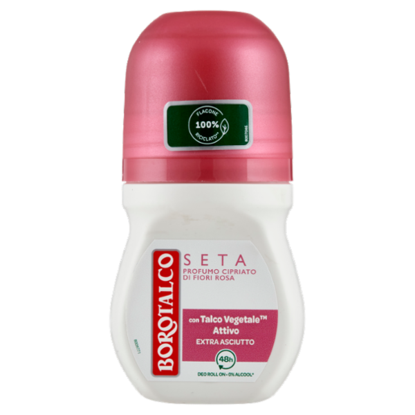 Borotalco Seta Profumo Cipriato di Fiori Rosa Deo Roll On 50 ml
