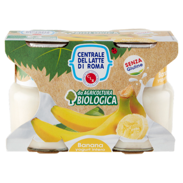 Centrale del Latte di Roma Banana yogurt intero da Agricoltura Biologica 2 x 125 g