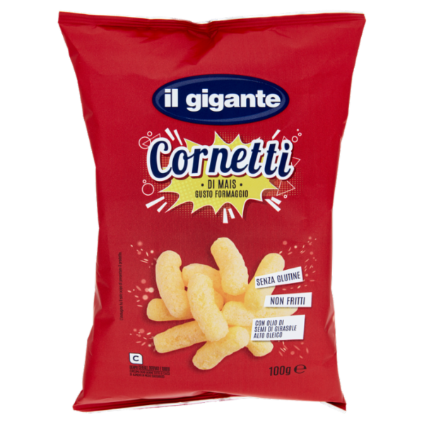 IL GIGANTE Cornetti di Mais Gusto Formaggio 100 g