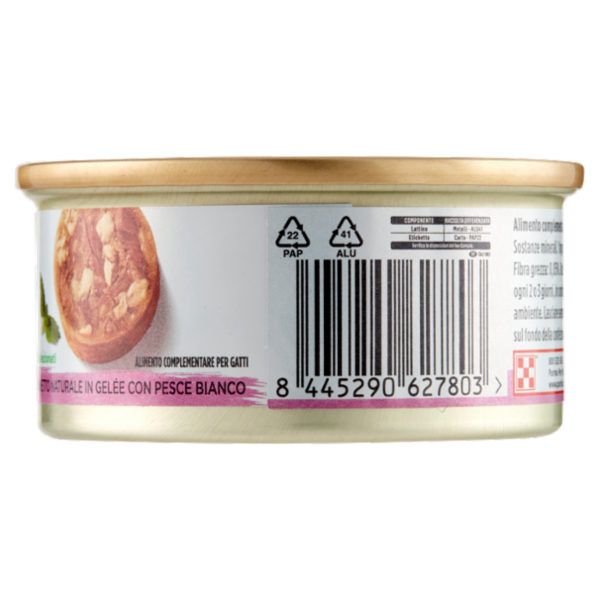 PURINA GOURMET Nature's Creations Ricco in Fiocchi di Tonnetto Naturale in Gelée e Pesce Bianco 70g