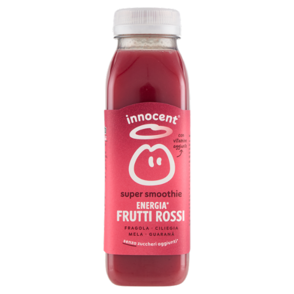 innocent super smoothie Energia* Frutti Rossi Fragola - Ciliegia - Mela - Guaranà 300 ml