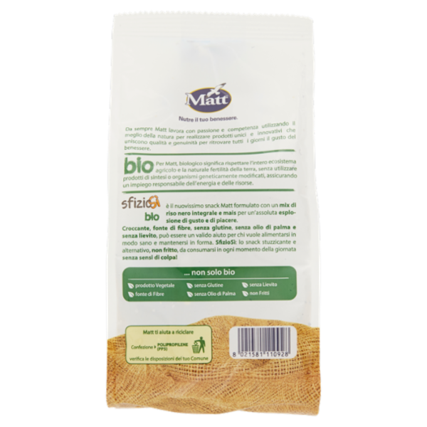 Matt non solo pane sfizioSì Riso Nero e Mais bio 60 g