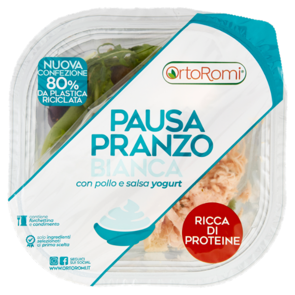 OrtoRomi Pausa Pranzo Bianca con pollo e salsa yogurt 135 g
