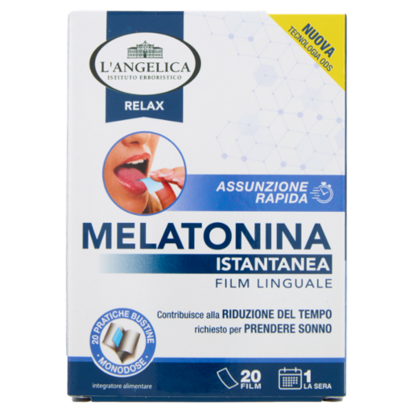 L'Angelica Relax Melatonina Istantanea 20 Film Linguale 1,2 g