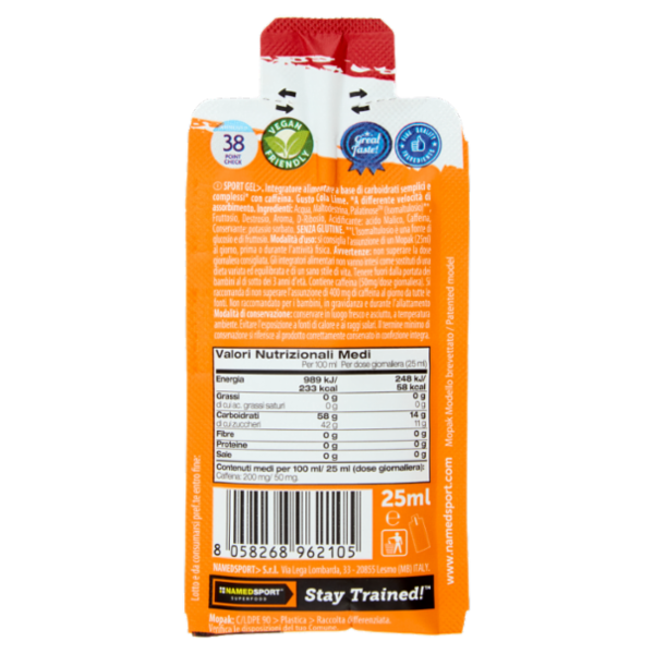 NamedSport Sport Gel> cola-lime flavour 25 ml