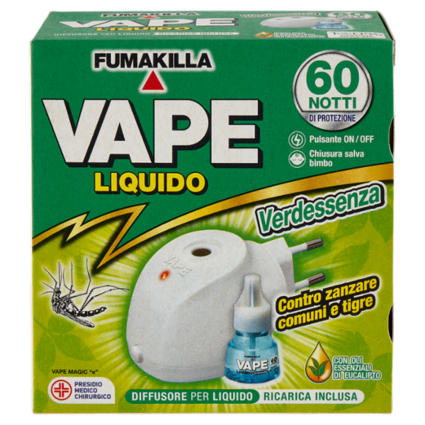 VAPE Elettroemanatore Liquido Verdessenza + Ricarica 36 ml