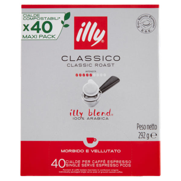 illy Classico 40 Cialde per Caffè Espresso 292 g