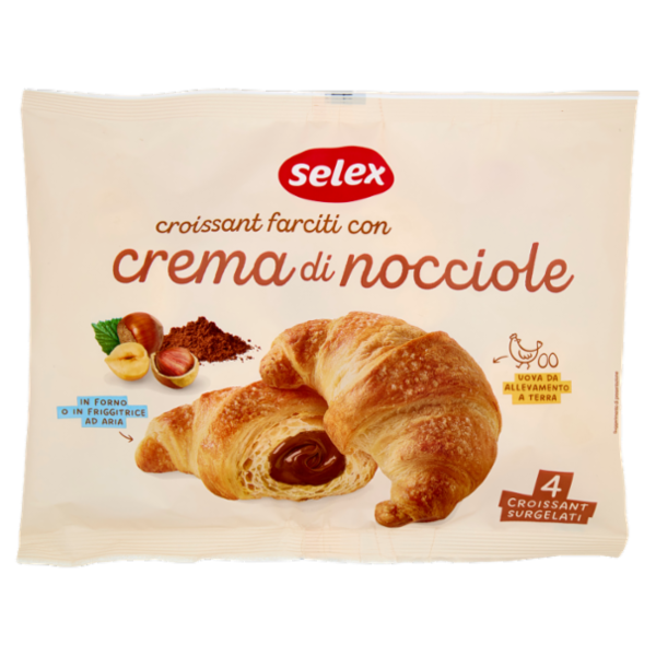 Selex Croissant Farciti con Crema di Nocciole Surgelati 4x85 g