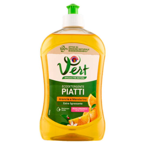 Vert di Chanteclair Ecodetergente Piatti Arancia e Mandarino 500 ml