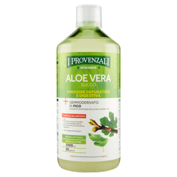 I Provenzali Benessere Aloe Vera Succo Funzione Depurativa e Digestiva 1000 ml