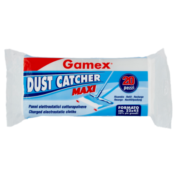 Gamex Dust Catcher Maxi Ricambio Panni elettrostatici catturapolvere 20 pz