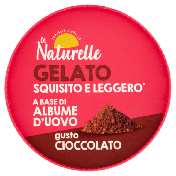 le Naturelle Gelato Squisito e Leggero* a Base di Albume d'Uovo gusto Cioccolato 250 g