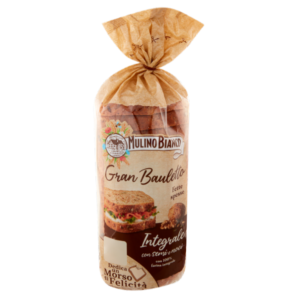Mulino Bianco Gran Bauletto Pane Integrale con Semi e noci 465g