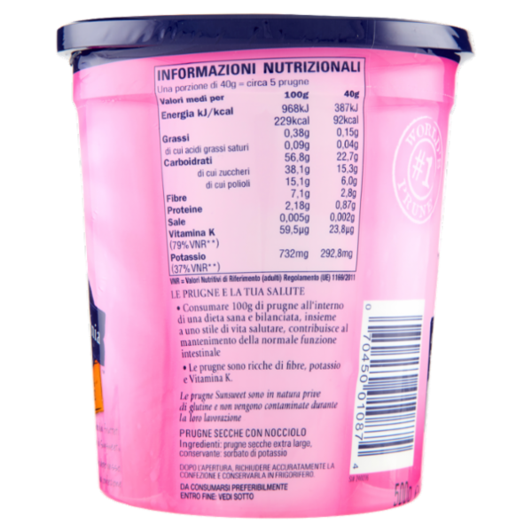 Sunsweet Prugne California Premium con Nocciolo 500 g