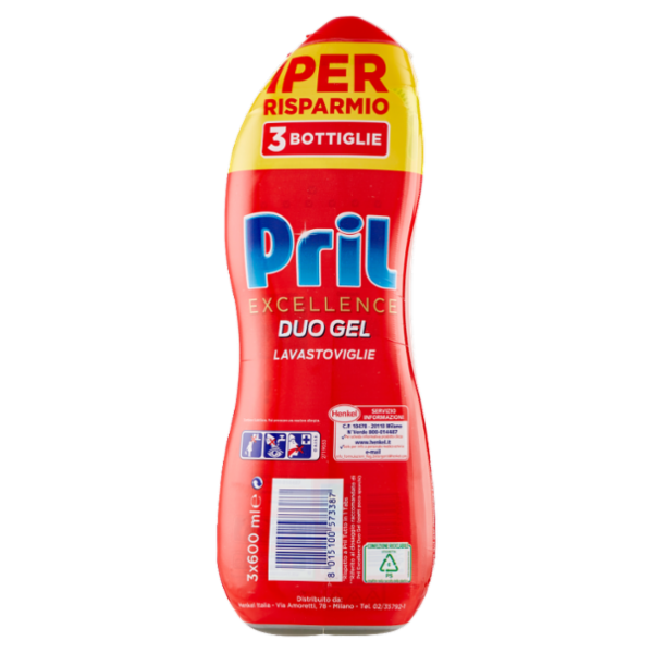 PRIL Excellence Duo Gel Limone 3x600ml