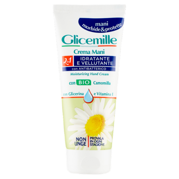 Glicemille Crema Mani 2in1 Idratante e Vellutante con Antibatterico 100 mL