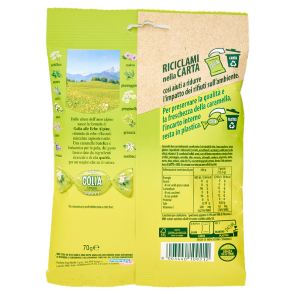 Golia alle Erbe Alpine Limone 70 g