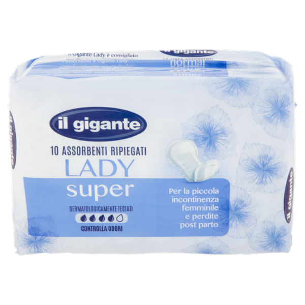 IL GIGANTE Assorbenti Ripiegati Lady super 10 pz