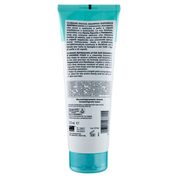 Clinians Bellezza Solare Doccia Shampoo Doposole Rinfrescante 250 mL